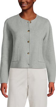 Lands' End Fine Gauge Cotton Milano Blazer Sweater
