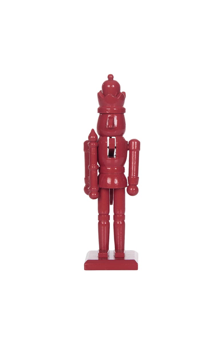 Transpac Wood Red Nutcracker Decorative Object for Christmas Decor, Main, color, Red