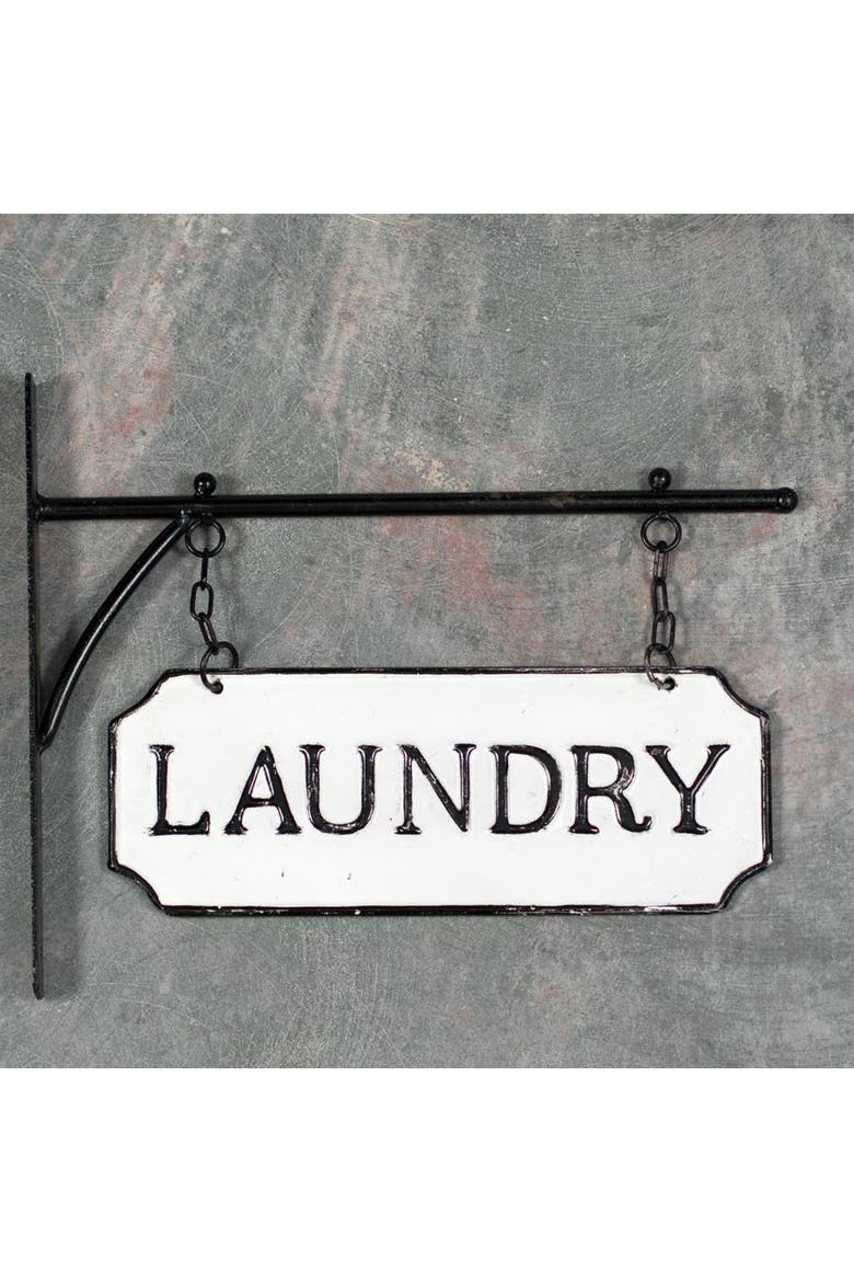 Foreside FWAD03983 Laundry Hanging Sign, Alternate, color, White