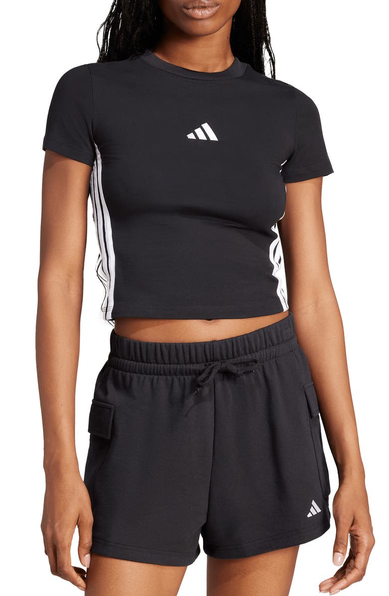 adidas 3-Stripe Baby T-Shirt, Main, color, 