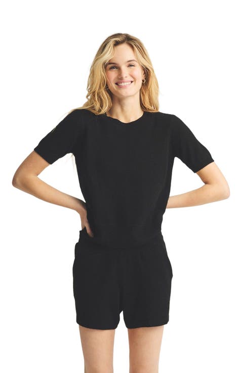 Lightweight Cashmere Short Sleeve Sweater