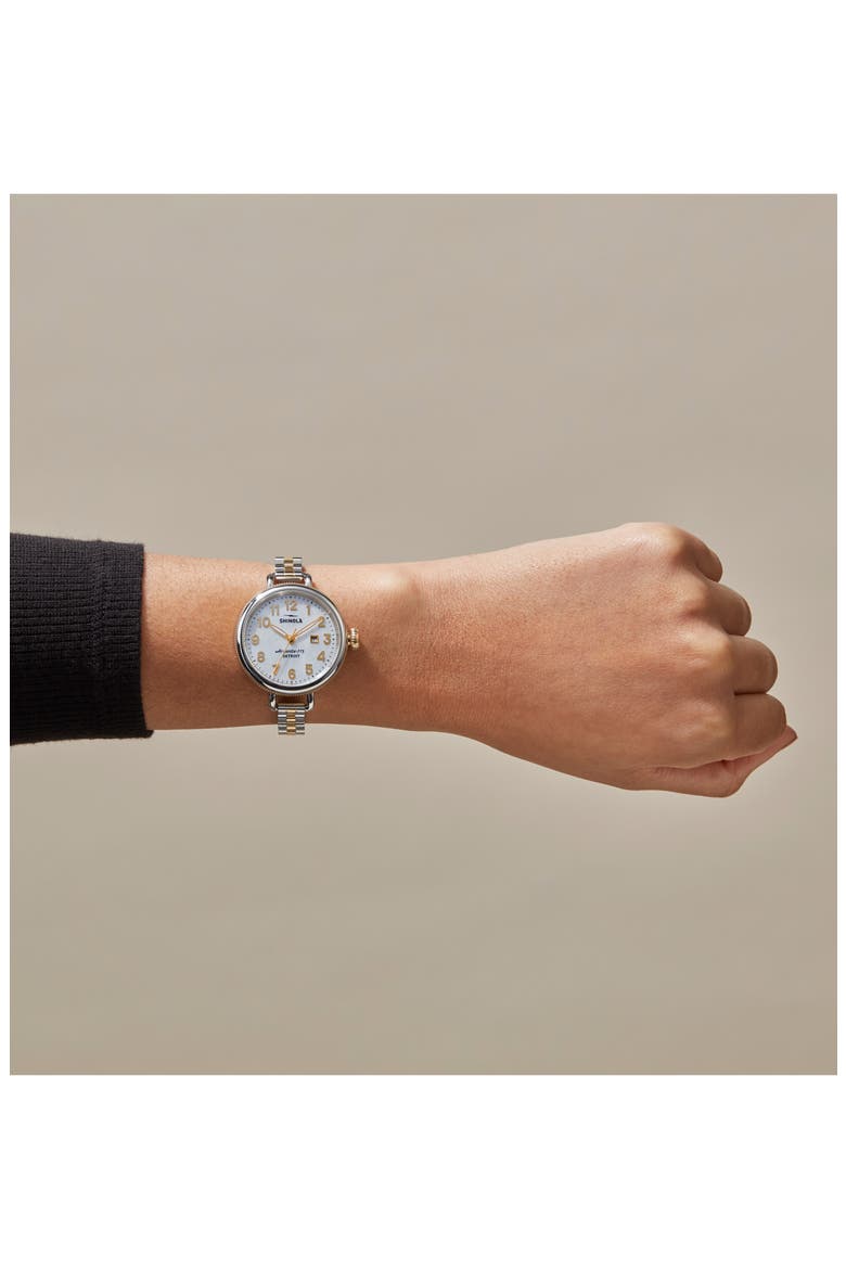 'The Birdy' Bracelet Watch, 34mm, Alternate, color, WHITE