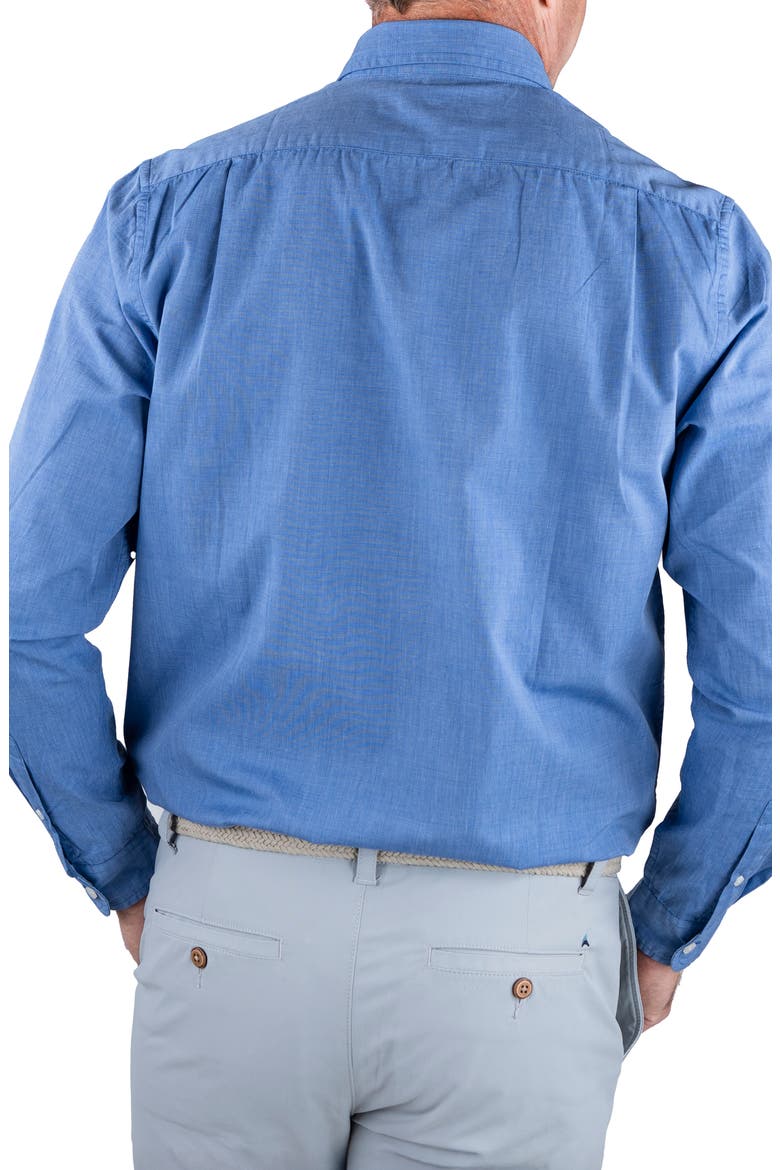 End to End Long Sleeve Button-Up Shirt, Alternate, color, DUTCH BLUE