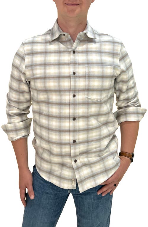Hope & Henry Brushed Flannel Button Down Shirt In Multi