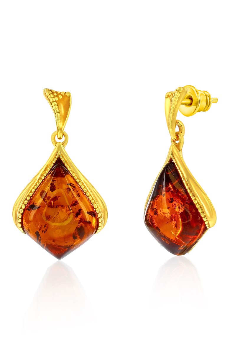 Marquise Cut Amber Drop Earrings, Main, color, AMBER