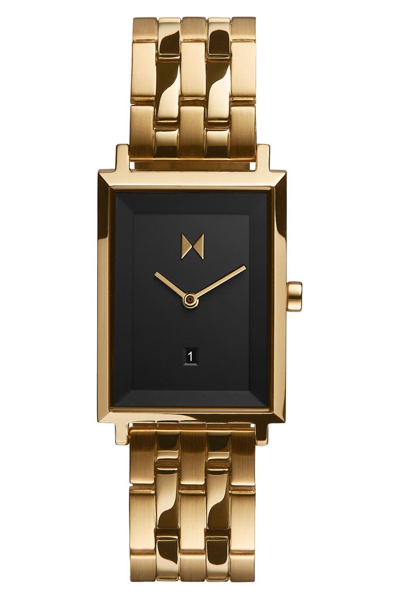 Signature Square Bracelet Watch, 24mm, Main, color, GOLD/ BLACK/ GOLD
