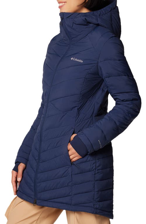 Columbia Joy Peak™ Ii Hooded Water Repellent Mid Jacket In Blue