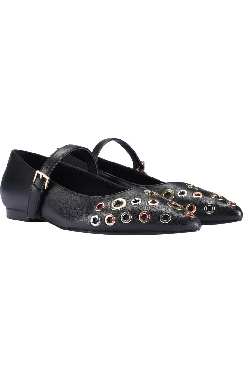 SAINT G Josh Pointed Toe Mary Jane Flat, Main, color, Black