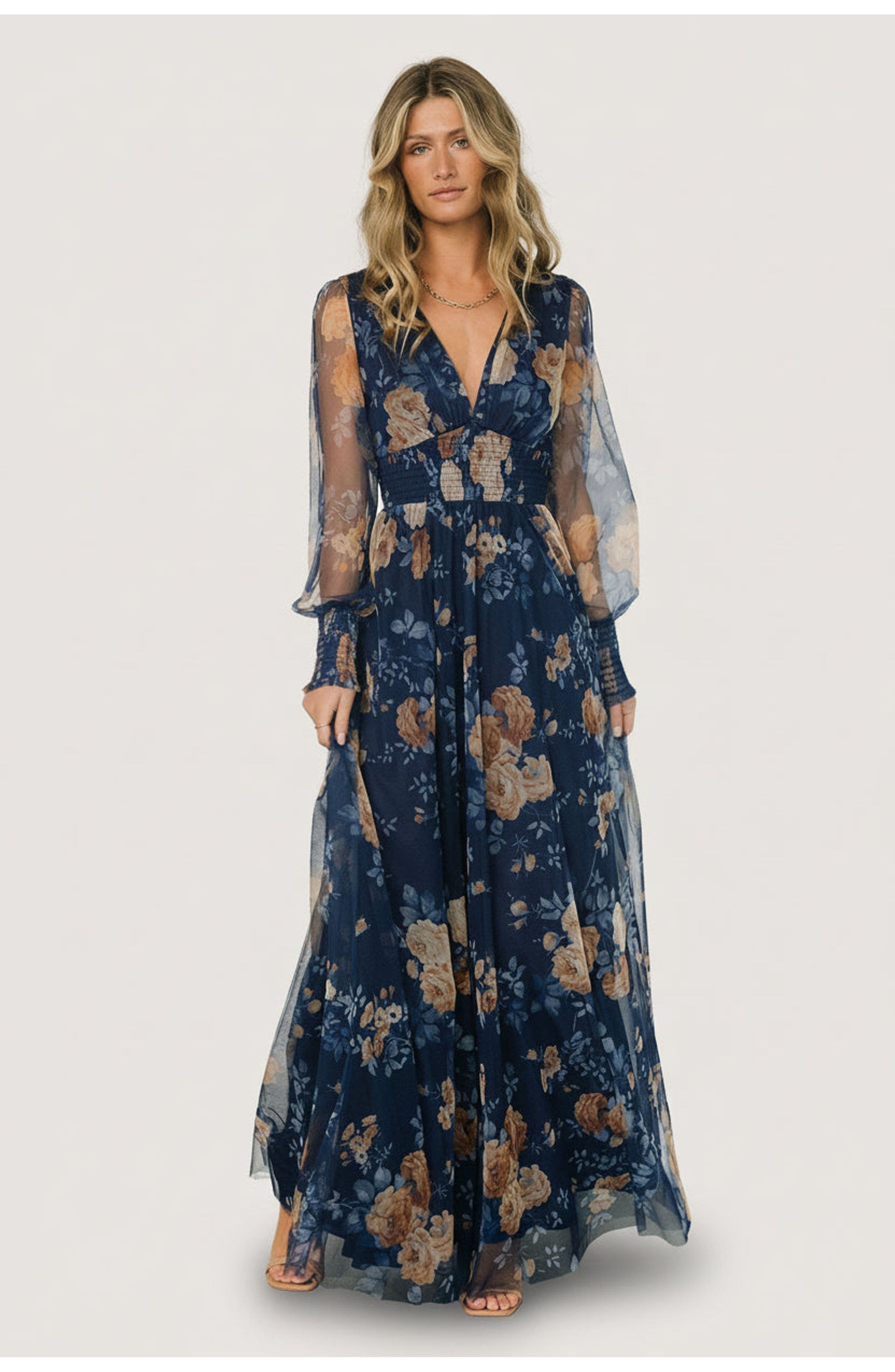 selected Blue and Golden Floral
