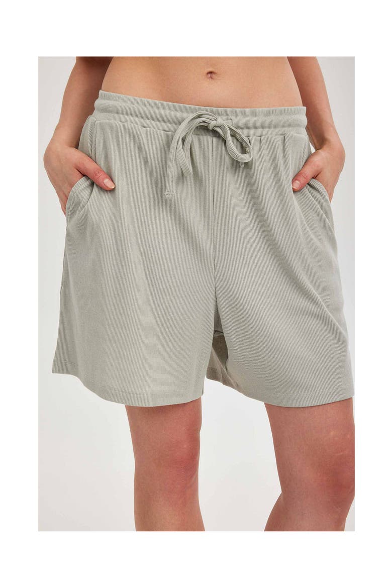 Summer Lounge Ribbed Shorts, Alternate, color, Mint