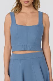 ASTR the Label Shaylla Knit Square Neck Crop Top