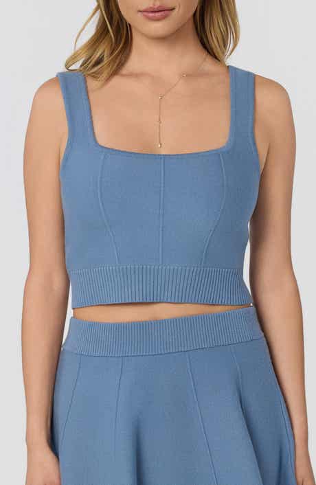 Shaylla Knit Square Neck Crop Top