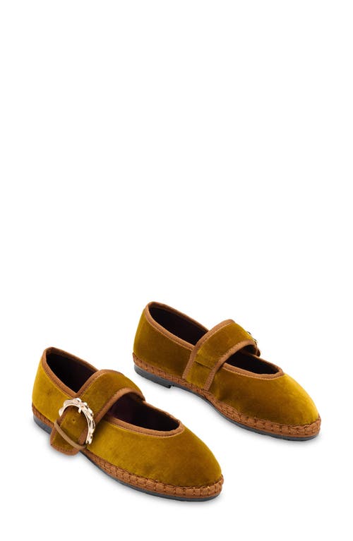 Flabelus Sophie Mary Jane Flat In Yellow