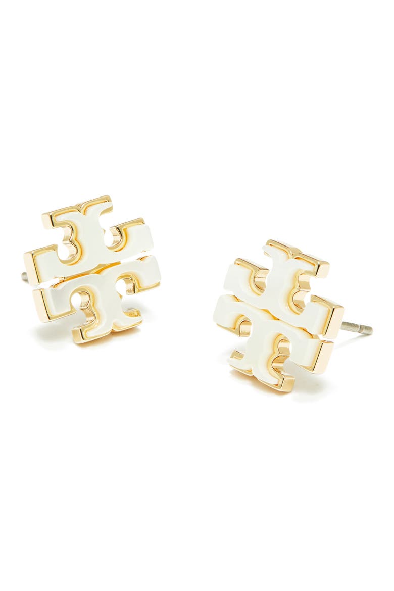 Moondance Mother of Pearl Stud Earrings, Alternate, color, TORY GOLD / MOTHER OF PEARL