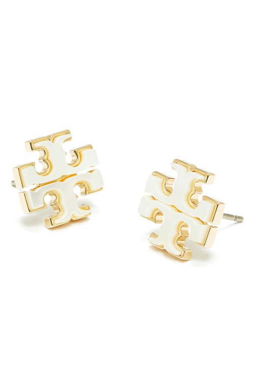 Tory Burch Kira Mother-of-pearl Stud Earrings In Gold