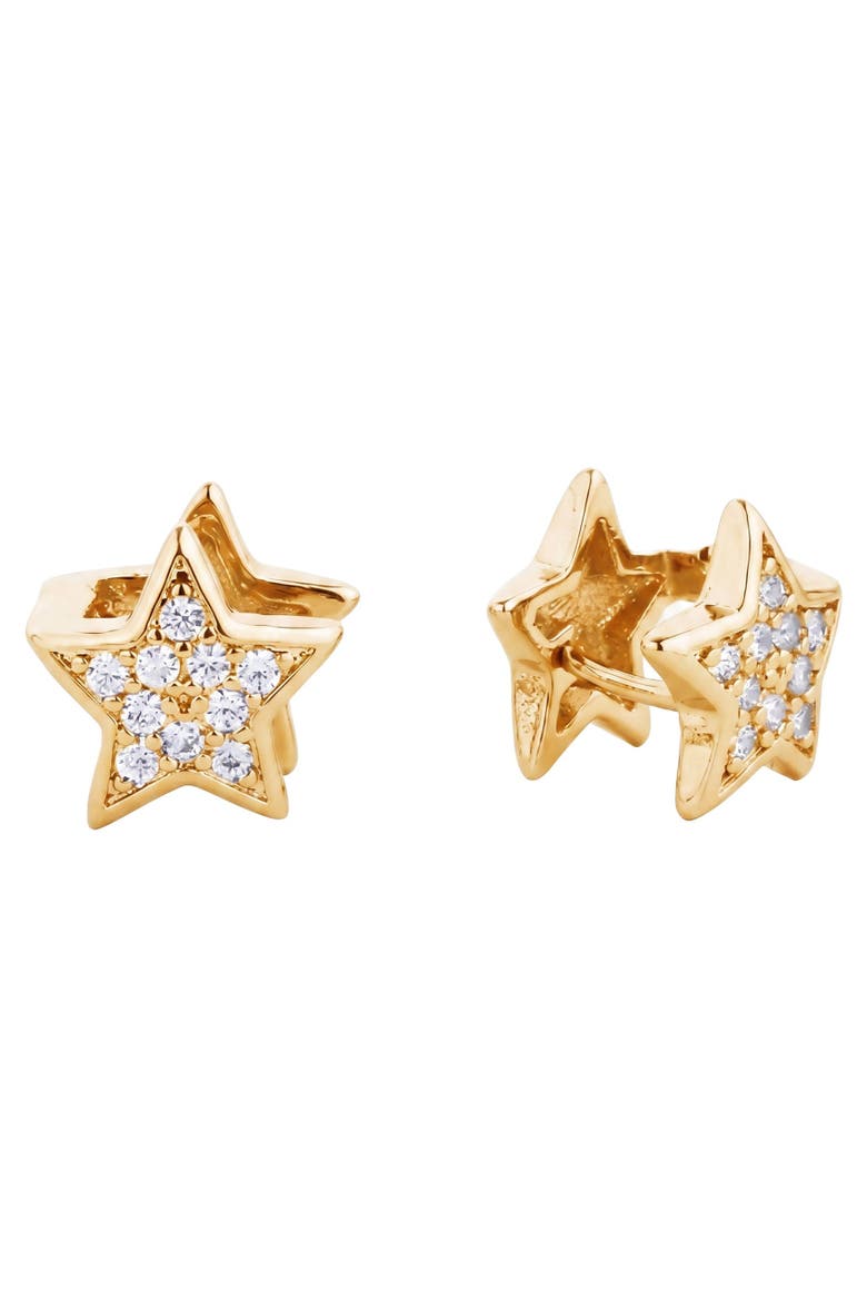 Gita Double Sided Star Studs, Alternate, color, Gold