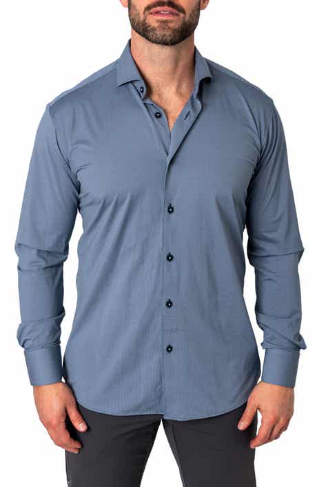 Maceoo Einstein Micropattern Stretch Contemporary Fit Button-Up Shirt