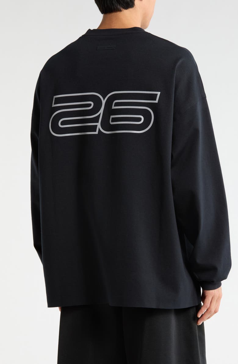 Fear of God Essentials 
90s Logo Long Sleeve Graphic T-Shirt, Alternate, color, Vintage Black