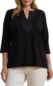 Lauren Ralph Lauren Split Neck Tunic