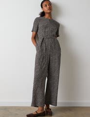 Whistles Short Sleeve Wide Leg Jumpsuit