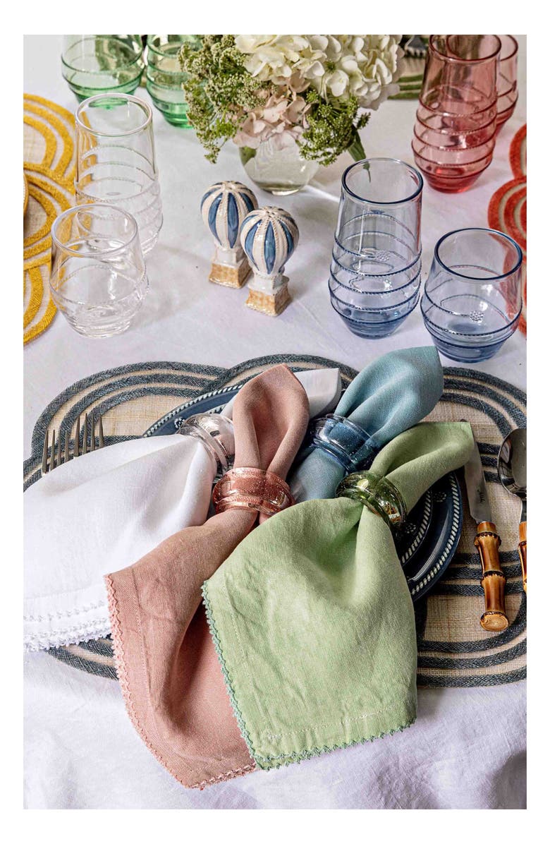 Juliska Provence Set of 4 Napkin Rings, Alternate, color, Blush