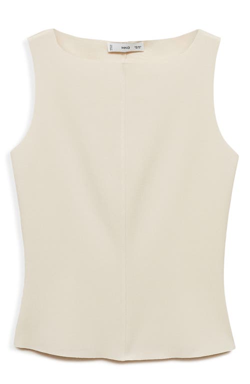 Mango Boat Neck Knit Top In Multi