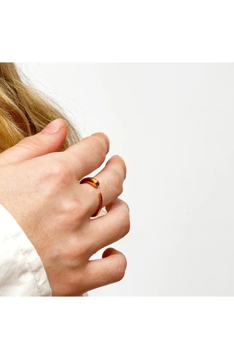 Lucy Quartermaine Single Drop Ring in Gold Vermeil, Alternate, color, Gold