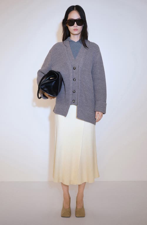 Mango Rib Knit Wrap Skirt In Ecru
