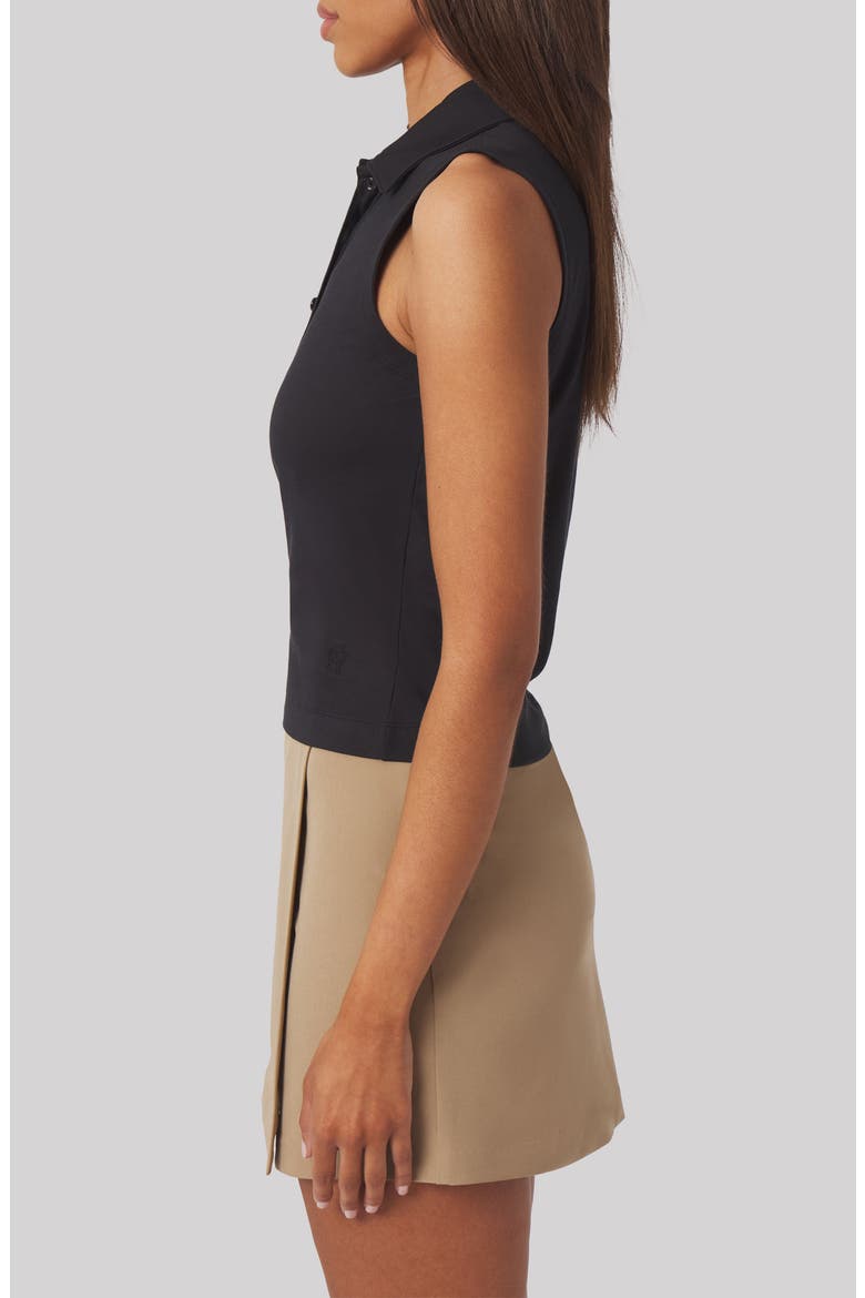 Maggie Sleeveless Golf Polo, Alternate, color, BLACK