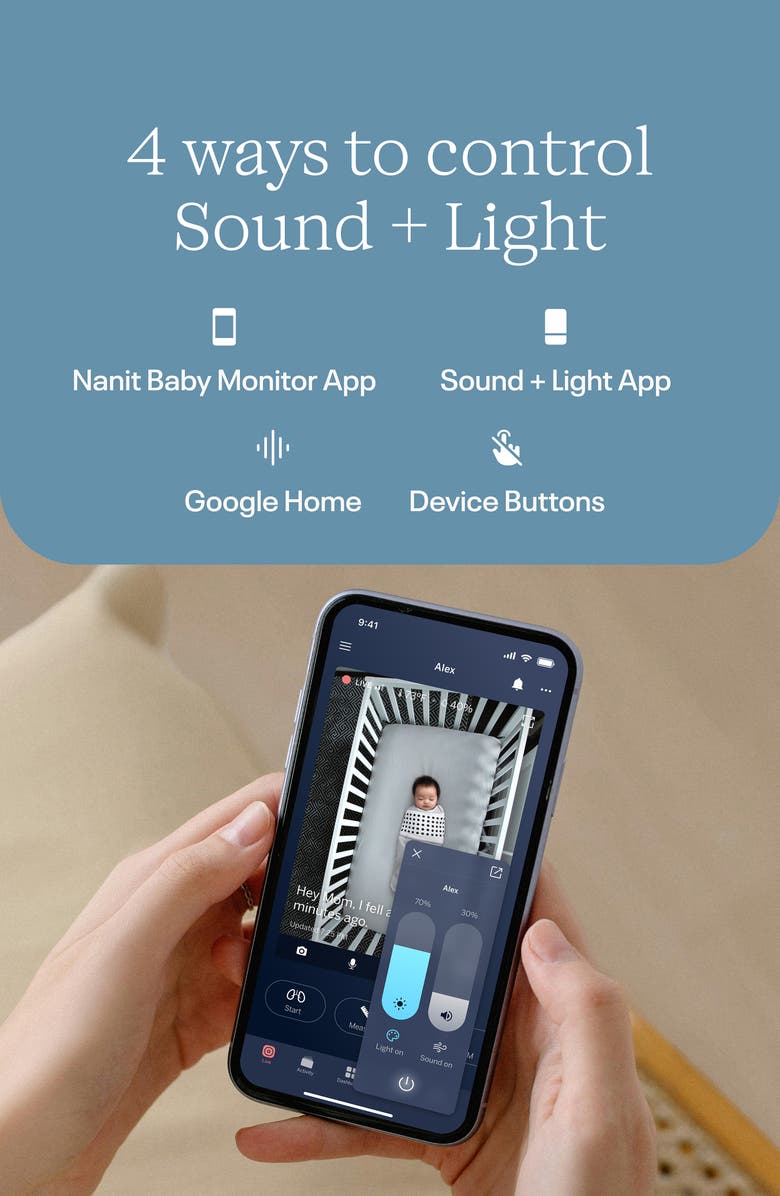 Nanit Sound & Light Machine, Alternate, color, White