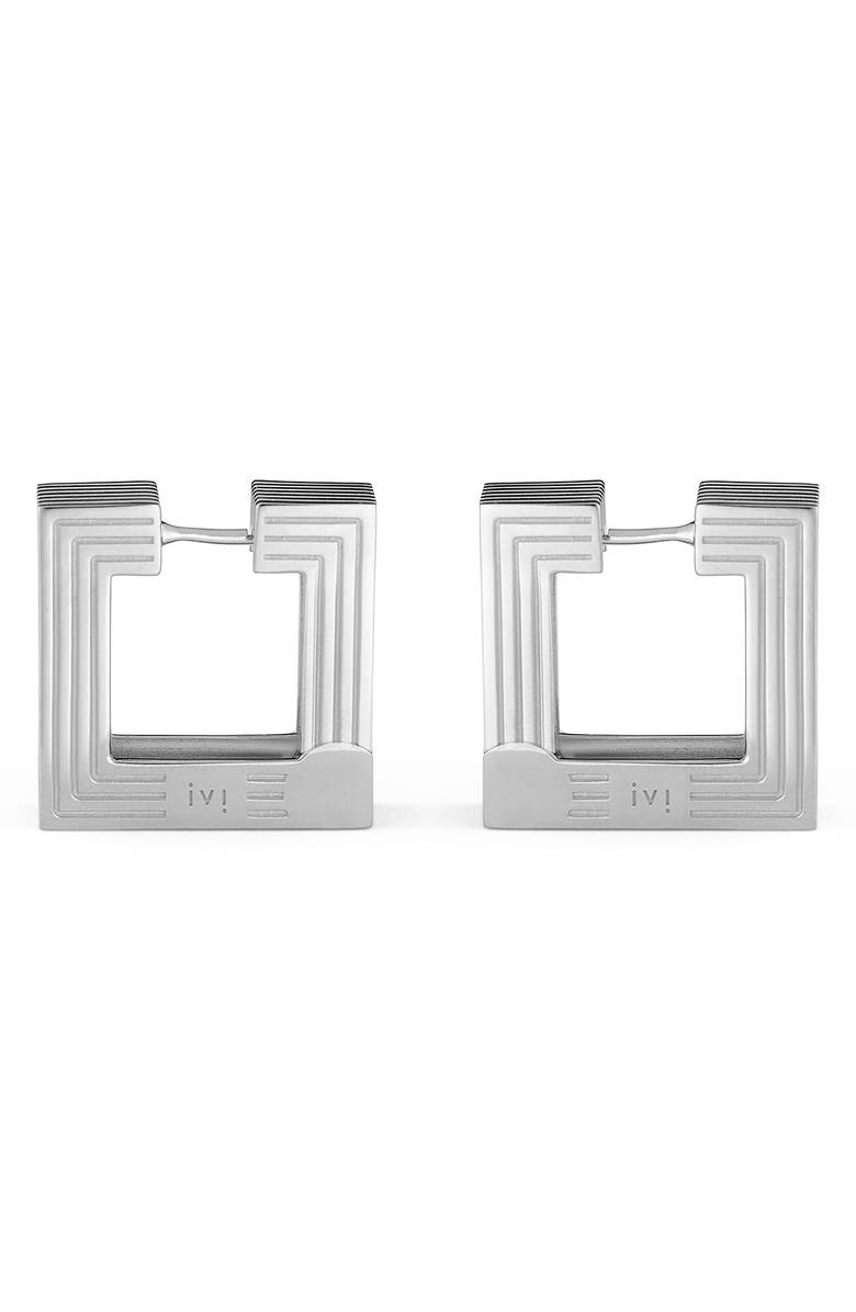 IVI Los Angeles Medium Aurelia Hoop Earrings, Main, color, Silver