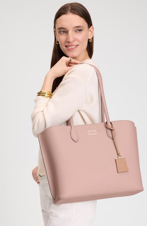 Kate Spade New York Suite Large Leather Tote In Rose Smoke.
