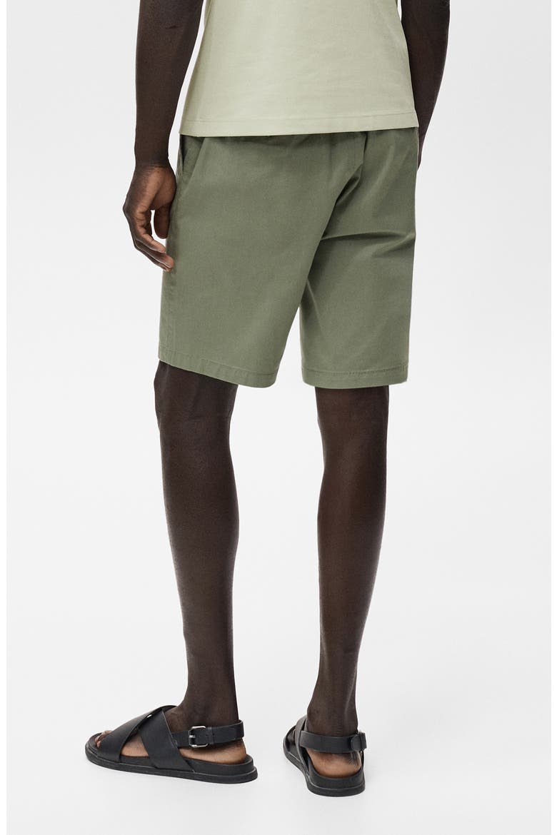 Flat Front Stretch Cotton Bermuda Shorts, Alternate, color, GREEN