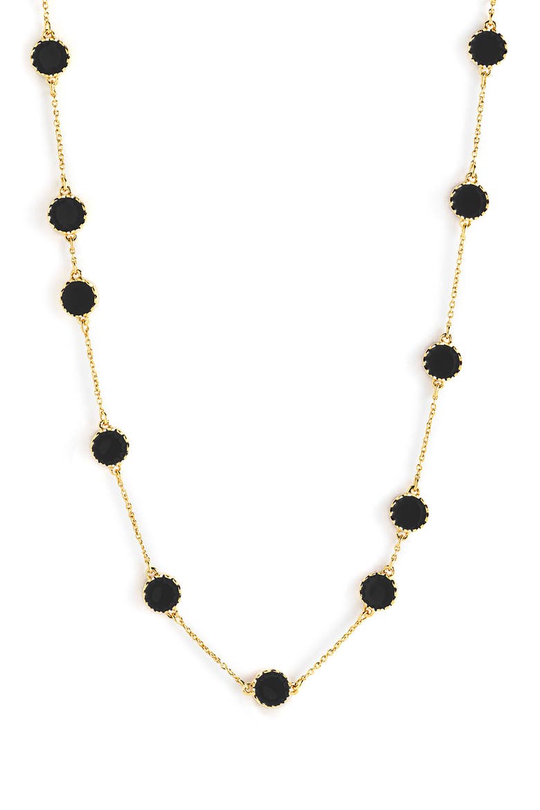 'dot to dot' scatter necklace, Main, color, BLACK
