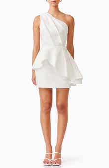 Elliatt Gabi Asymmetric Peplum Minidress