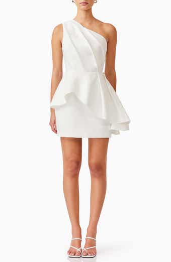 Elliatt Gabi Asymmetric Peplum Minidress