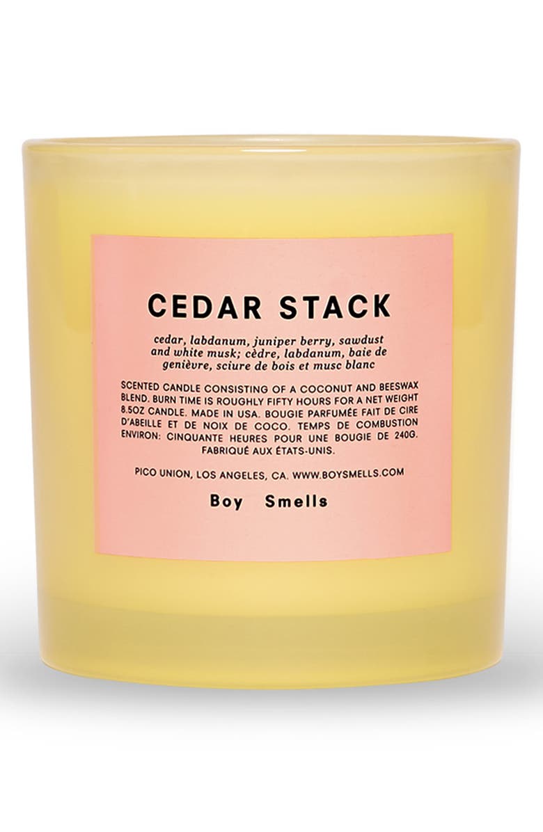 Boy Smells Pride Cedar Stack Scented Candle, Main, color,