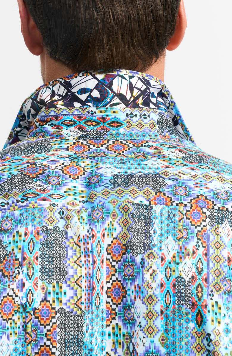 Robert Graham Merola Classic Fit Cotton Button-Up Shirt, Alternate, color, Blue Multi