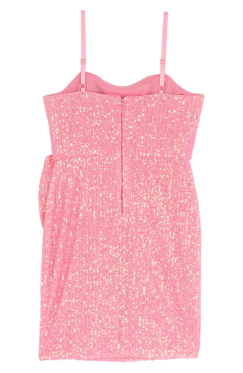 Rare Editions Kids' Sequin Ruched Princess Party Dress, Alternate, color, Pink