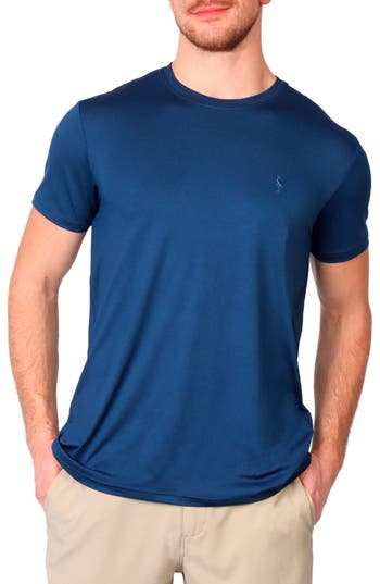 Shop Tailorbyrd Performance Crewneck T-shirt In Navy
