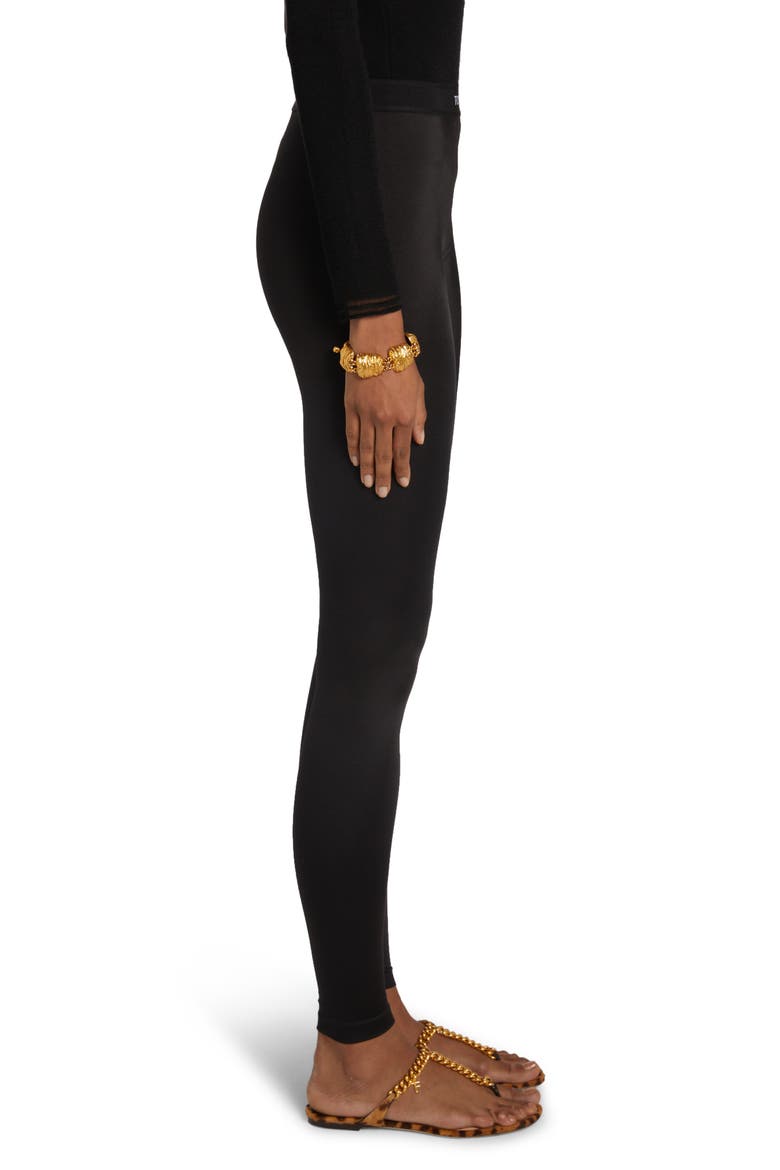 Signature Logo Leggings, Alternate, color, NAA BLACK