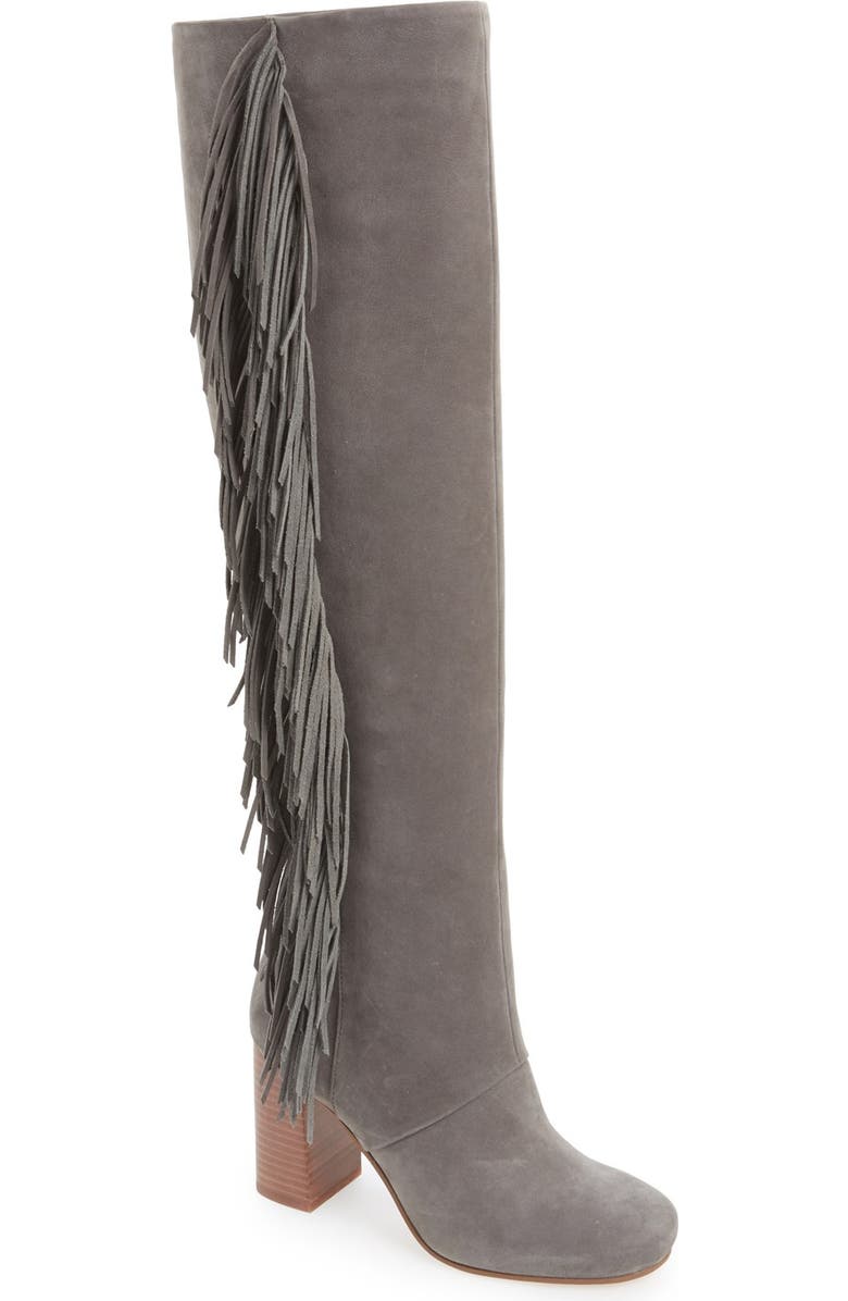 Sam Edelman 'Taylan' Over the Knee Fringe Boot, Main, color,