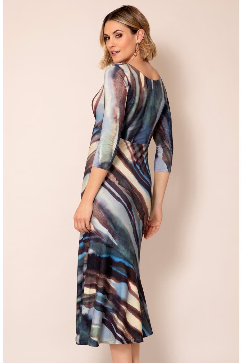 Maxine Asymmetric Dress, Alternate, color, Ocean Blue