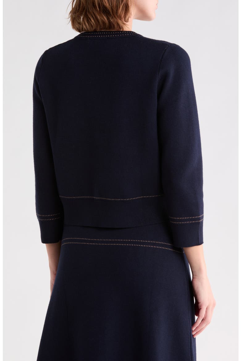 Topstitch Sweater, Alternate, color, NAVY/ KHAKI