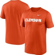 Nike Men's Nike Orange Clemson Tigers Primetime Legend Wordmark T-Shirt
