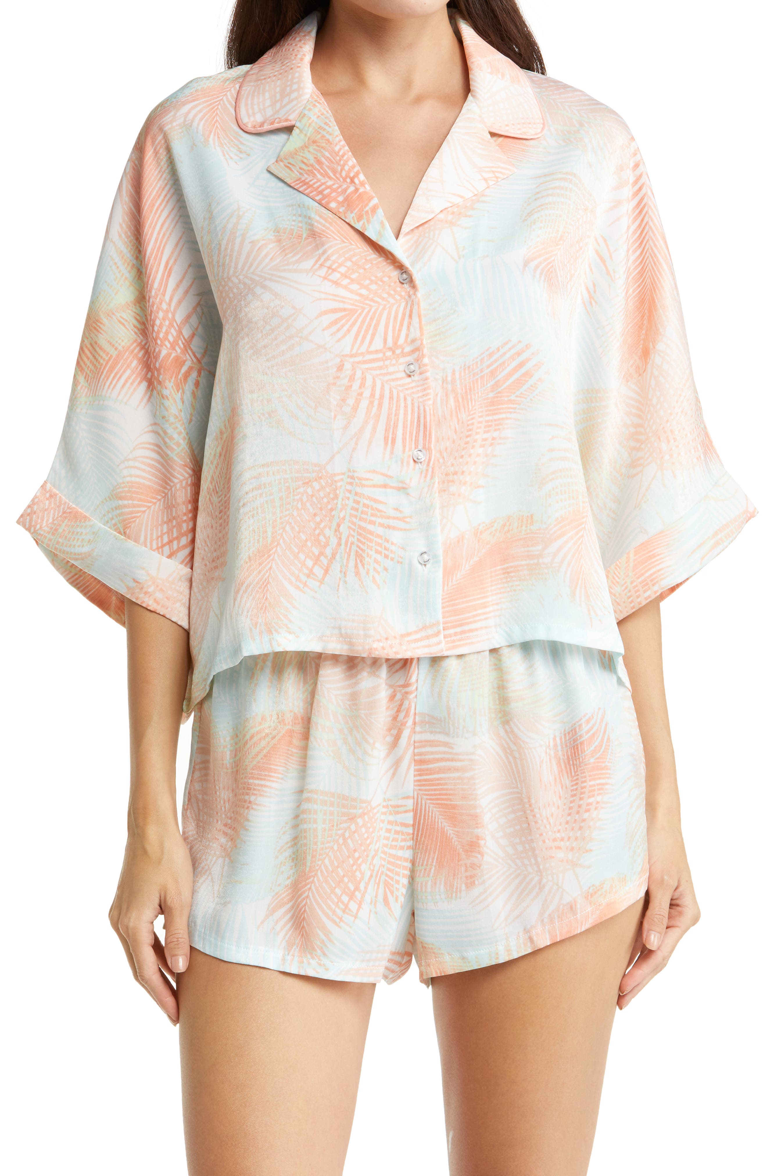 Splendid Print Boxy Woven Pajamas (Women) | Nordstromrack