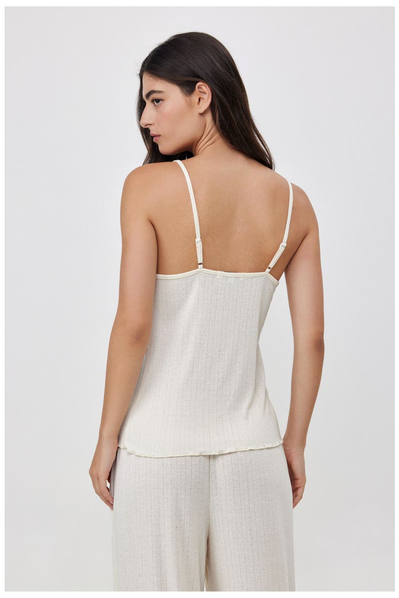 Daydream Pointelle Loungewear Tank Top, Alternate, color, Cream
