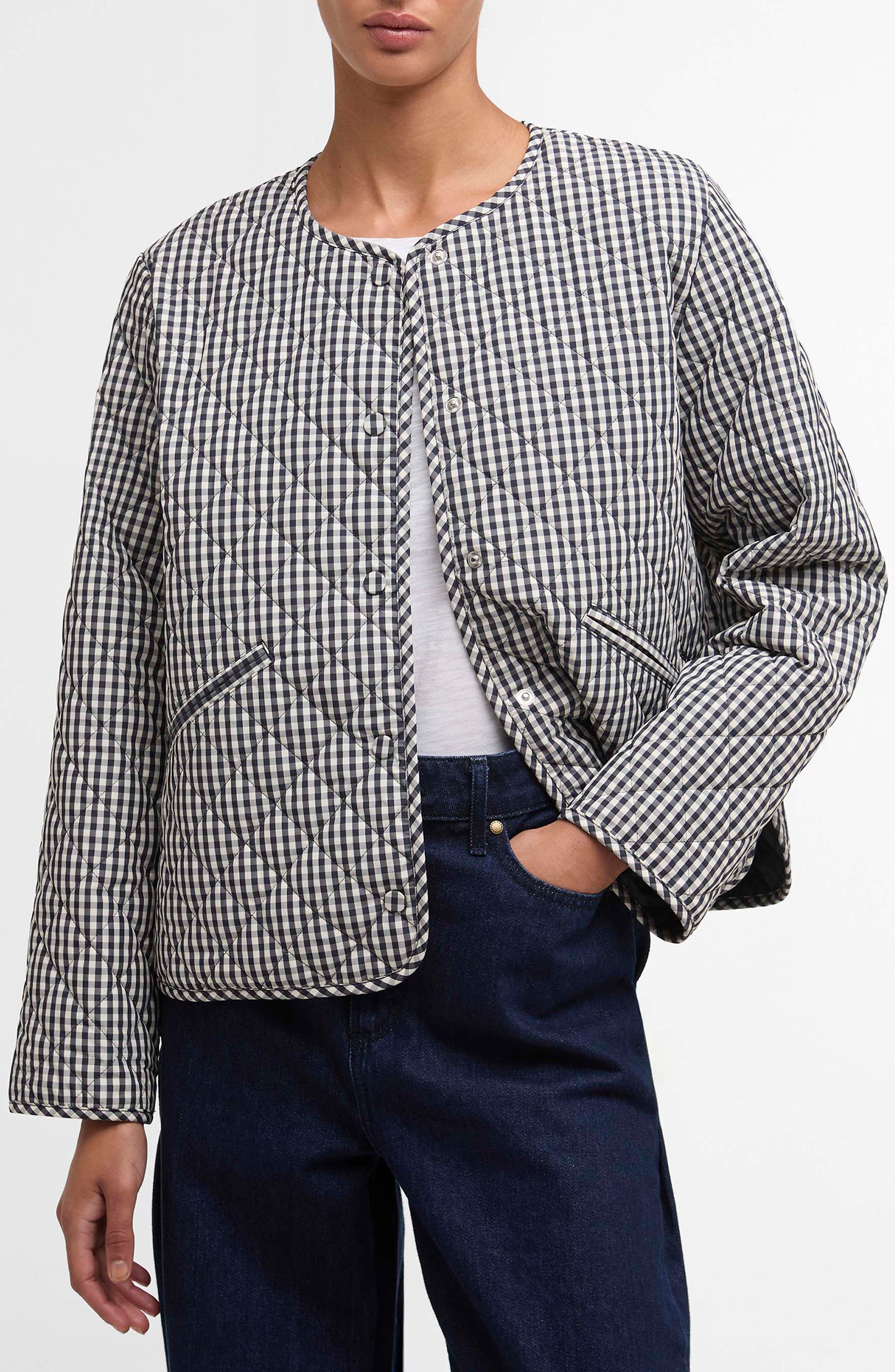 Cashel Collarless Quilted Jacket - image 5