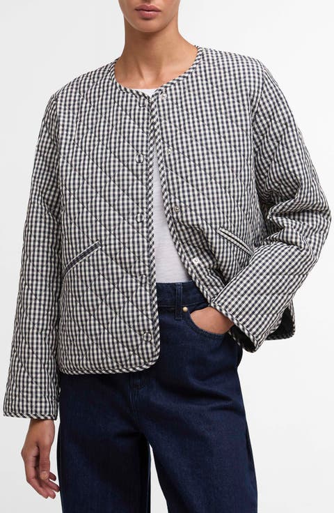 Cashel Collarless Quilted Jacket