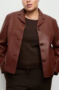 MANGO Faux Leather Jacket